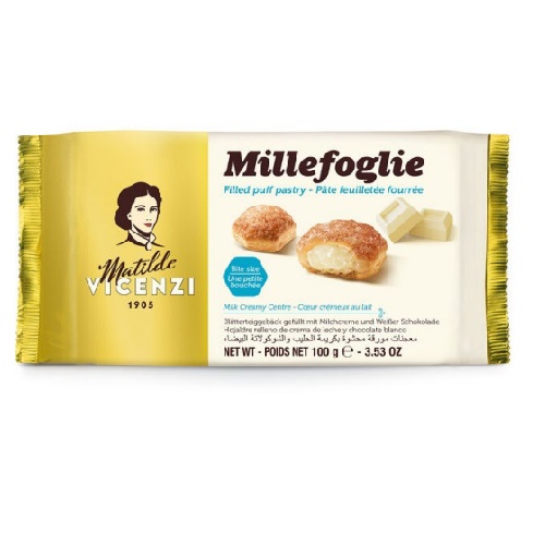 Vicenzi печенье слоеное с молочным кремом, 100 гр